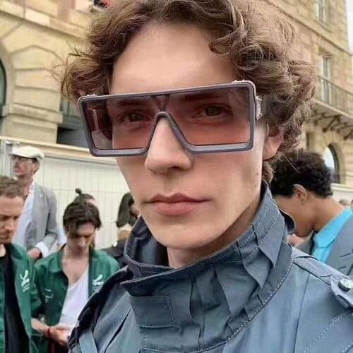 Peekaboo one piece square sunglasses for men oversized 2021 white women sun glasses retro male green blue uv400 hot selling