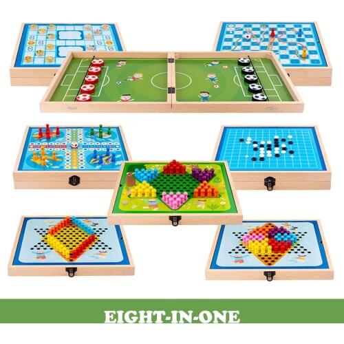 Table Football Hockey Puzzle Chess Toys Set Exquisite Multifunctional Game Toys For Children Adults Christmas Party Game Toys