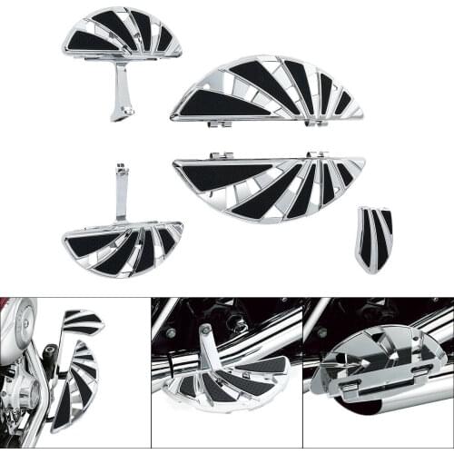 Motorcycle Floorboard Footrest Brake Pedal Pad For Harley Touring Road King Street Glide 1993-2021 2009 2014