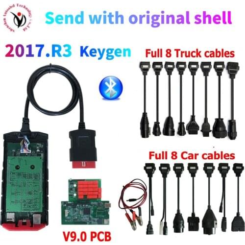 2020 new v9.0 board vd ds 150e cdp with bluetooth 2016.R0/2015.R3 OBD2 Scanner tool for delphis +full 8 car/truck cables