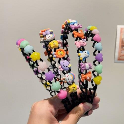 2021 Children Cute Cartoon Flower Fruit Hairband Headwears Baby Girls Lovely Hair Hoop Headbands Kids Fashion Hair Accessories