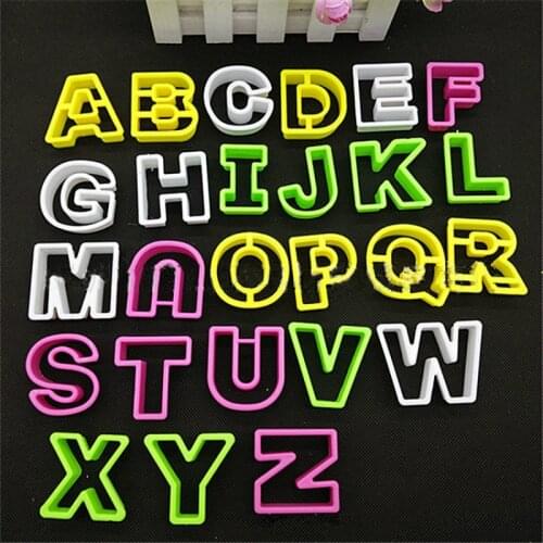 Plastic Letter Alphabet Cake Cookie Biscuit Cutter Sugarcraft Fondant Baking Mold DIY