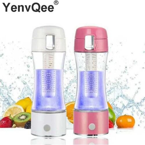 500ML Portable Hydrogen Generator SPE Water Ionizer For Pure H2 PEM Rich Hydrogen alkaline Water Bottle Electrolysis Hydrogen