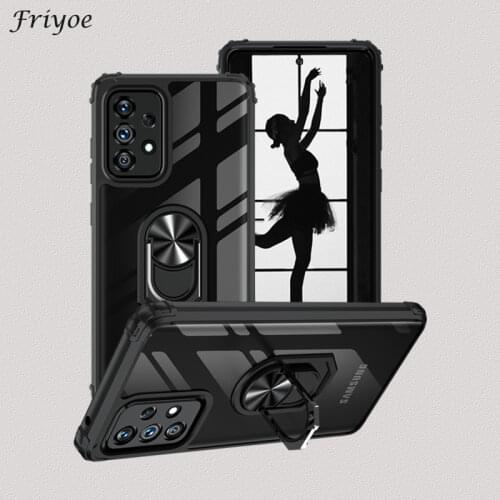 Back Cover For Samsung Galaxy A01 A32 S20 Plus Shockproof Ring Kickstand Phone Case For Note 9 10 4G 5G