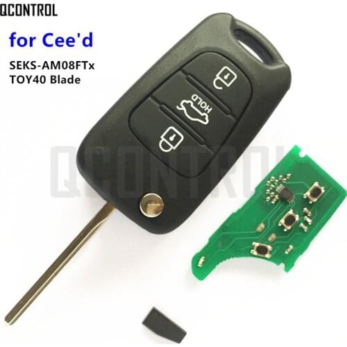 QCONTROL 433MHz Car Remote Key for KIA CEED Pro Ceed Cee'd SW SEKS-AM08FTx CE0678 TOY40 Key Blade 2009 2010 2011 2012