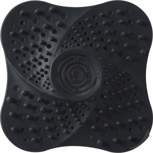 Rubber Hair Catch Shower Drainer Flexible Bathtub Strainer with 4 Strong Suction Cups JA55