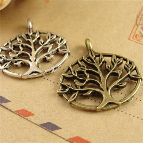 RONGQING 40pcs/pack DIY Plant tree charm for making jewelry accessories 2019