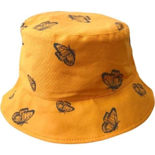 Bucket Hat Butterfly Pattern Sun Protection Breathable Unisex Print Double-Side-Wear Reversible Bucket Hat Unisex sun hat