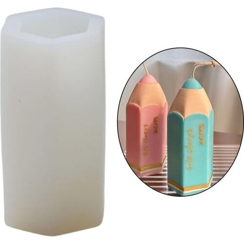 Silicone Pencil Candle Mold Durable Fondant Handmade Soap Chocolate Mould