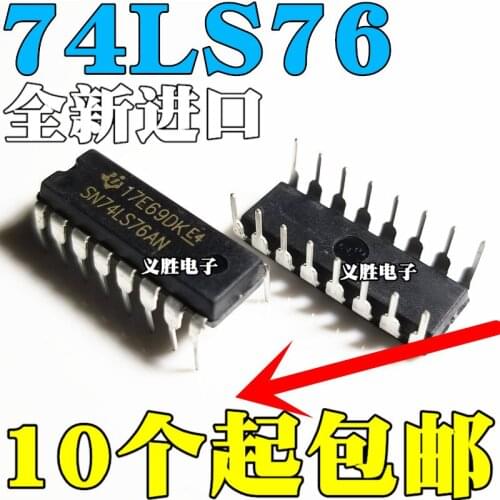 SN74LS76AN SN74LS76N HD74LS76AP DIP16 J-K Trigger Into the encapsulation DIP16, remove the double j-k flip-flop