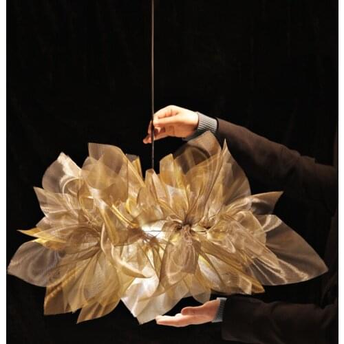 Modern Flower Shape LED Pendant Lights Bedroom Luminaire Suspendu Yarn Nordic Lamp Pending Lighting Living Room Hanglamp