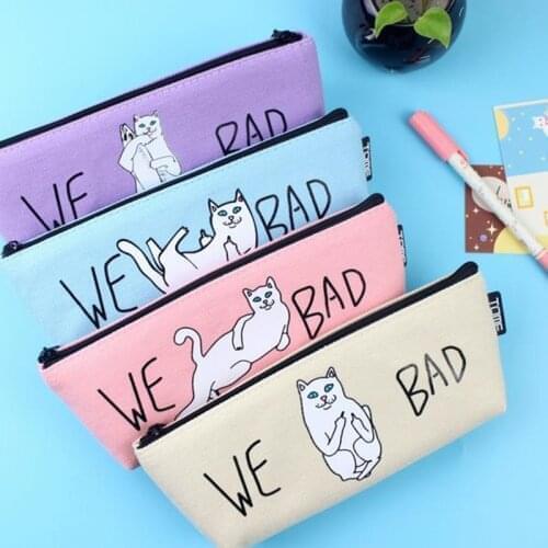 1 Pcs Bitch Cat Travel Storage Bag Portable Digital USB Gadget Charger Wires Cosmetic Zipper Pouch Case Accessories Supplies