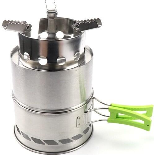 Outdoor Wood Burning Stove Camping Equipment Stove Portable Charcoal Stove Mini Folding Picnic Alcohol Stove Camp Grill Stove