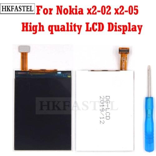 HKFASTEL High quality LCD Display For Nokia x2-02 x202 x2 x2-05 Repair Replacement LCD Screen Digitizer With tools