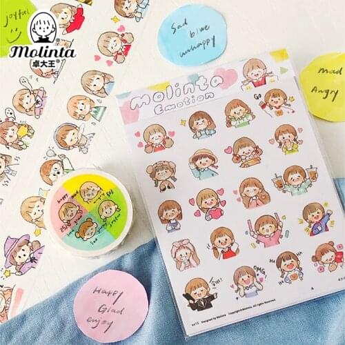 10pcs/1lot Washi Masking Tapes small expression Decorative Adhesive Scrapbooking DIY Paper Japanese Stickers 10m