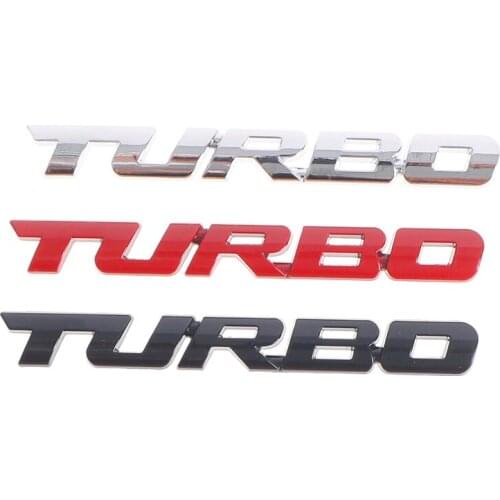 3D Metal Letter Turbo Car Motorcycle Emblem Badge Sticker Side Decoration