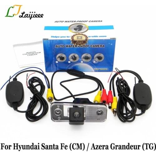 For Hyundai Azera Grandeur (TG) 2005~2011 Santa Fe (CM) 2006~2012 RCA AUX 2.4G Wireless Car HD Rear View Backup Reversing Camera