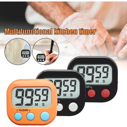 New Cooking Timer LCD Digital Kitchen Countdown And Count Up Timer Clock With Magnetic Backing Stand For Egg Cooking Alarm