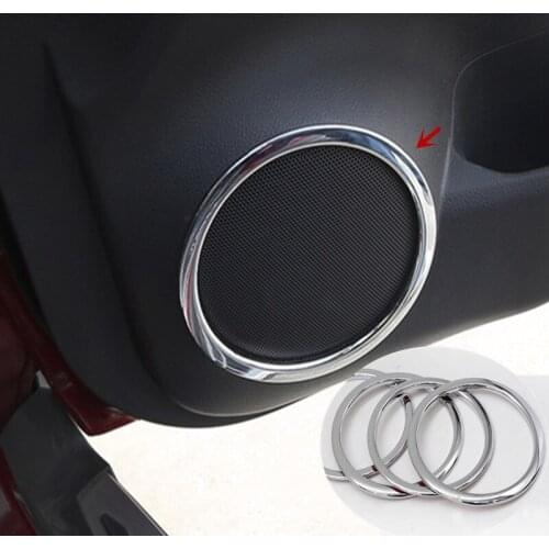 For Nissan X-TRAIL Xtrail X Trail T32 2014-2018 ABS Plastic Car Door Audio Speaker Ring Sound Horn Circle Cover Trim Sticker