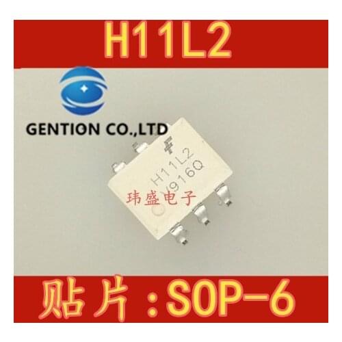 10PCS H11L2 light coupling photoelectric coupling isolator H11L2M SOP H11L2SR2M logic output in stock 100% new and original