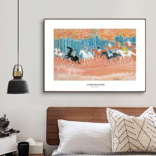 Modern Running Horse Printed Oil Painting On Canvas Landscape Animal Wall Paintings Picture For Living Room Wall Art Wall Decor