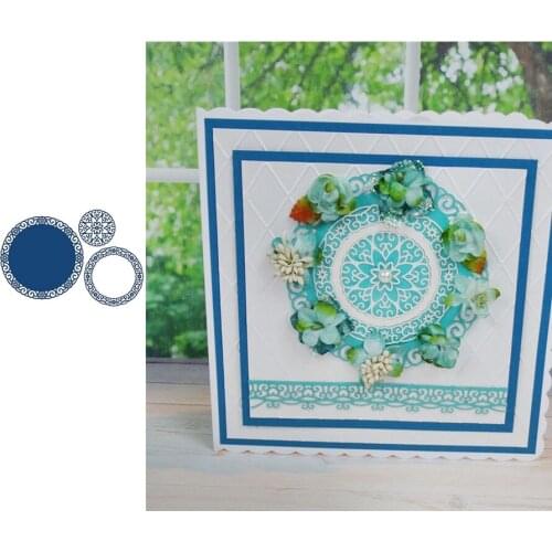 Round Special Lace Style New Pattern Decorative Frame Metal Cutting Dies For DIY Scrapbooking Album Cards Embossing Dies 2019