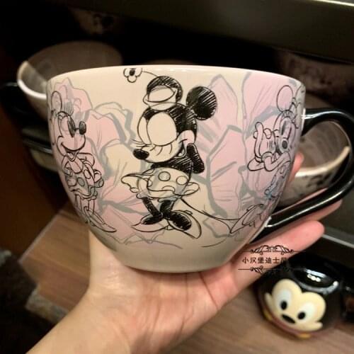 Disney Cute Mickey Minnie Cartoon Gift Ceramic Mug, Mark Cup, Water Mug