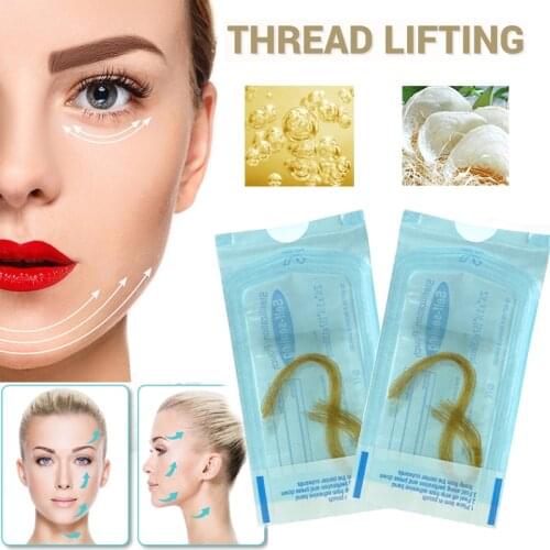 Thread Lifting No Neddle Anti AgingFace Line Carved Gold Essence Protein Skin Absored Lines Wrinkle Remove Care