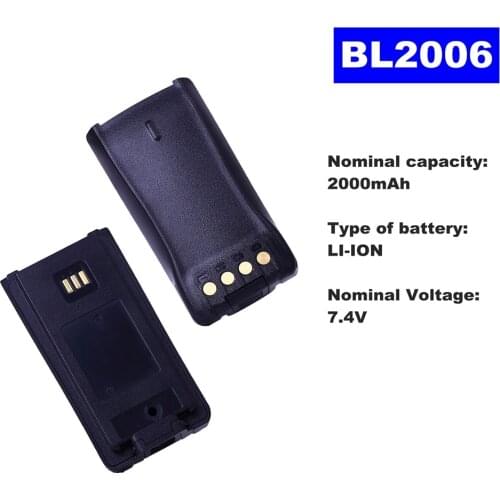 7.4V 2000mAh LI-ION Radio Battery BL-2006 For HYT Walkie Talkie PD780/PD780G PD700/PD700S Two Way Radio