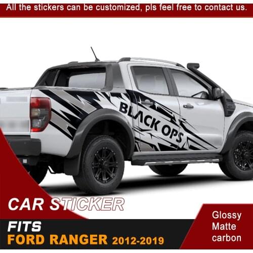 Car Decals Side Body Thorns Stripe Graphic Vinyl Cool Car Sticker Fit for Ford Ranger 2012 2013 2014 2015 2016 2017 2018 2019
