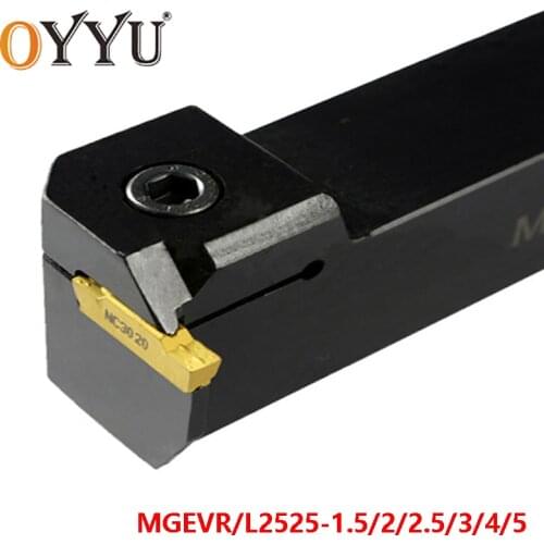 OYYU MGEVR2525-1.5 2 2.5 3 4 5 Turning Tool Holder MGEVL2525 CNC Carbide Insert Arbor Cutting Lathe Cutter MGEVR MGEVL 2525