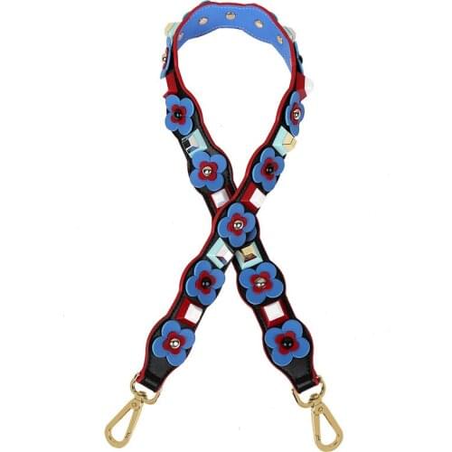 90cm Long Lady Bag Shoulder Strap Handle Pure Color Love Heart Flower Design Strap Wide Belt DIY Single-shoulder Floral Band