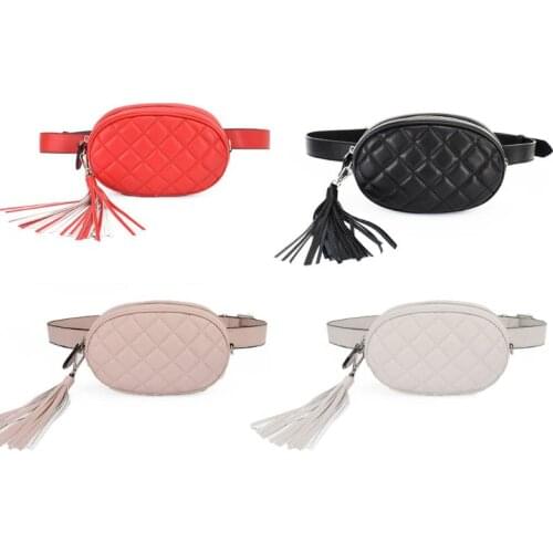 6XDA Fashion Women Tassel Waist Fanny Pack Belt Phone Pouch Girls Travel Hip Bum Shoulder Bags Purse