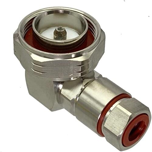 7/16 DIN male plug right angle clamp for 1/2" flexible cable RF connector