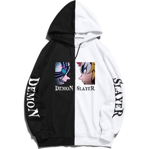 Autumn Winter Demon Slayer Hoodies Men Women Japan Harajuku Cartoon Funny Akaza Sweatshirt Custom logo Dropshipping 2021