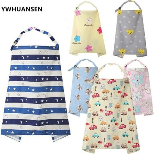 YWHUANSEN 100*70cm Cute Cartoon Newborn Baby Cape for Feeding For Infants Mum Nursing Breastfeeding Cover Mother Lactation Apron