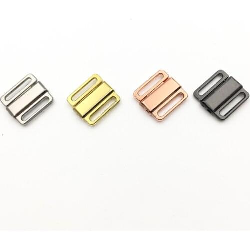 100sets 12mm Bra Clip Swimwear Clickers bra metal front closure replacement with 4 colors