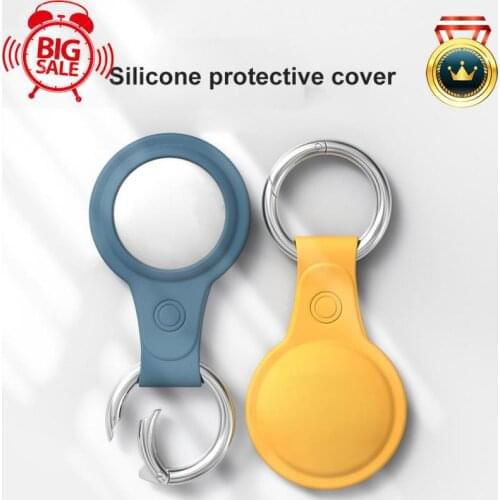 For Apple Airtags Liquid Silicone Protective Sleeve For Apple Locator Tracker Anti-Lost Device Keychain Protective Sleeve Hot