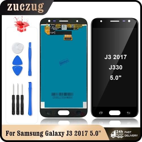 Original 5.0" For Samsung Galaxy J3 2017 J330 J330F LCD Display Touch Screen Digitizer Assembly For Samsung J3 2017 J330