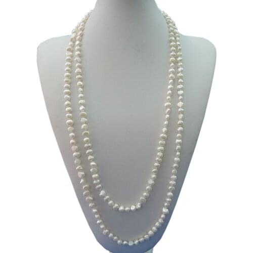 100% NATURE FRESHWATER PEARL LONG NECKLACE-59 inch long necklace ,150 CM necklace,in many colors,white,pink,purple,gray,black