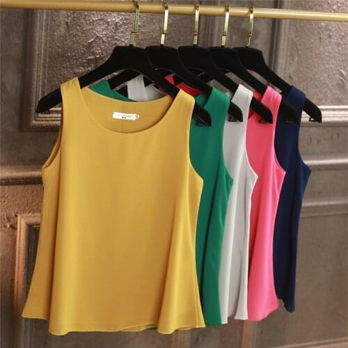 100% Original YUANYU New Arrival Sleeveless Casual blouse High Quality Chiffon shirt Loose Plus Size 6XL O-neck Womens blouse