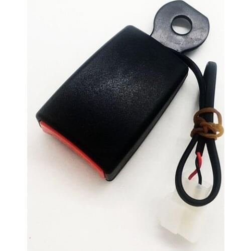 12mm Camlock Auto Car Front Seat Belt Buckle Padding Socket Plug Connector with Warning Cable