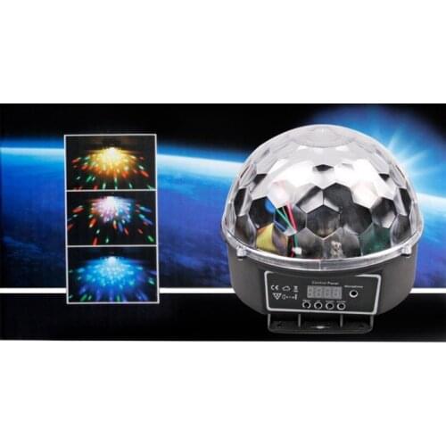 6 LED 18W Remote Control Crystal Magic Ball Led Stage Lamp Disco Laser Light Party Lights Sound Control Christmas Light KTV