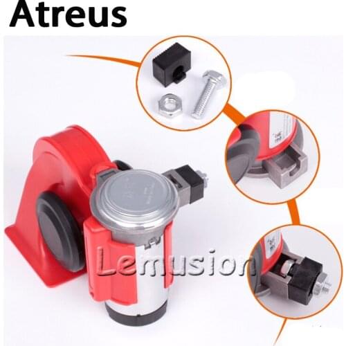 Atreus Car Styling 12V 130db Two-Tone Snail Air Horn For VW Polo Passat b5 b6 b7 golf 4 7 5 t5 Touran Toyota Corolla Avensis