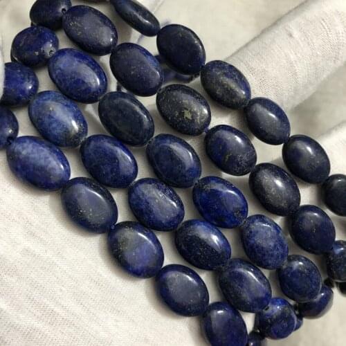 Wholesale 1of 15.5" Full Strand Natural Lapis lazuli 10x14mm oval Gem stone loose beads foe jewelry