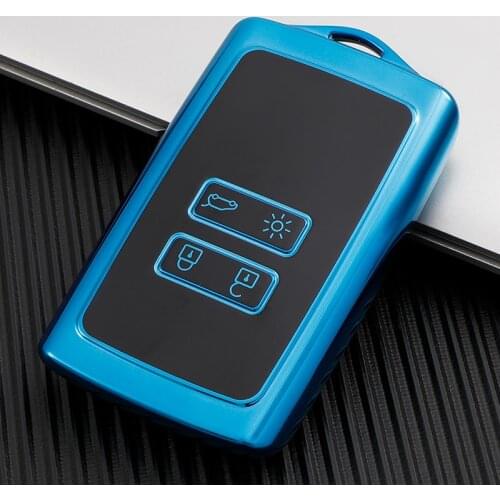 TPU Key Case Holder For Renault Megane Clio Logan Kadjar 1 2 3 Scenic Koleos 2021 Styles Keychain Card Car Cover Accessories