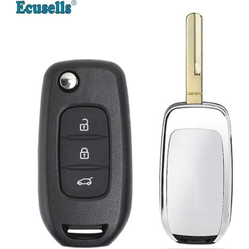 3 Buttons Flip Remote Key Shell Case Fob for Renault Koleos Kadjar Captur Symbol Megane 3