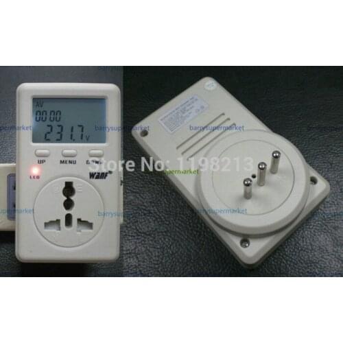 Digital Electricity Energy Meter Tester Monitor indicator Voltag Power watt Balance Energy saver Meter WF-D02A Italy Chile plug