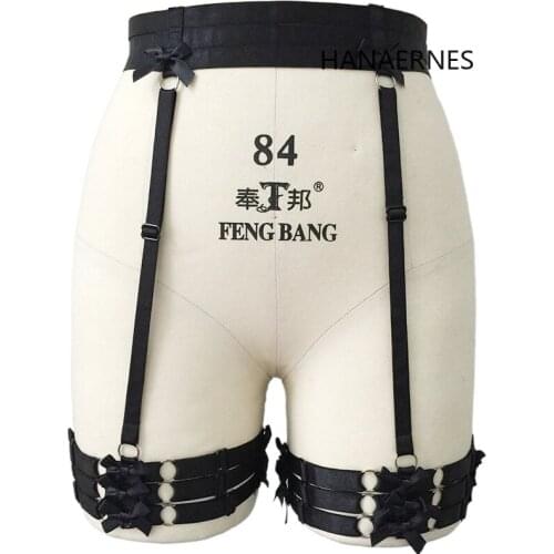 Women Sexy Garters Belt Goth Fetish Body Harness BDSM Bondage Stockings Suspenders Belt Elastic Adjust Strap Lingerie Dance Wear