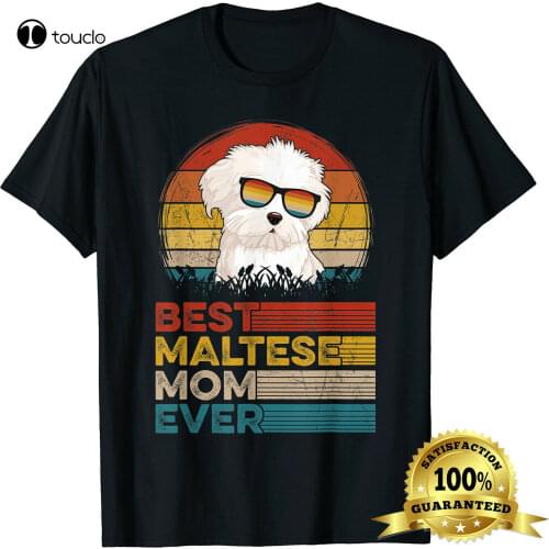 Dog Vintage Best Maltese Mom Ever Gifts Lover Unisex T-Shirt Men Women Tee